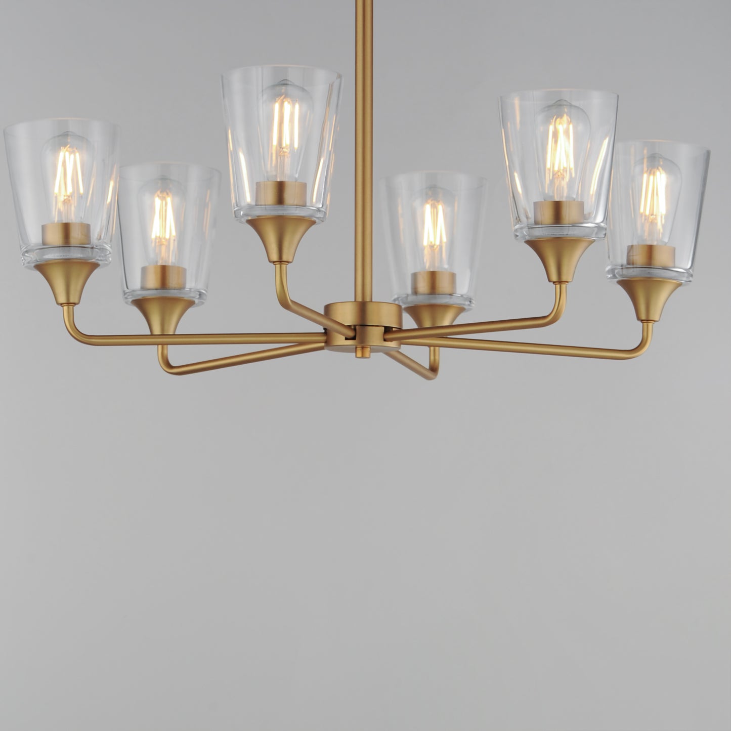 Hudson 6-Light Chandelier Natural Aged Brass by Maxim Lighting