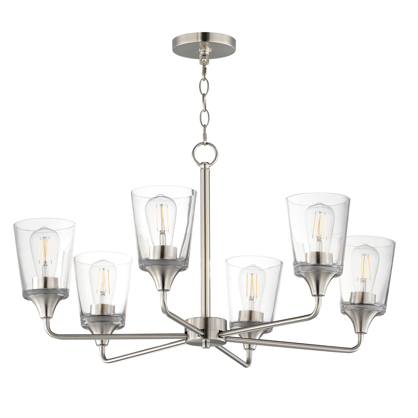 Hudson 6-Light Chandelier Satin Nickel by Maxim Lighting