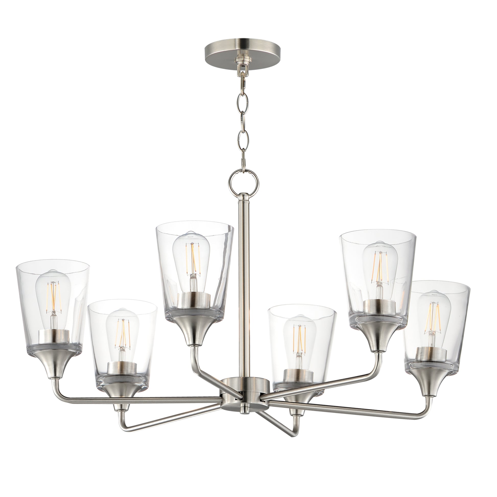 Hudson 6-Light Chandelier Satin Nickel by Maxim Lighting