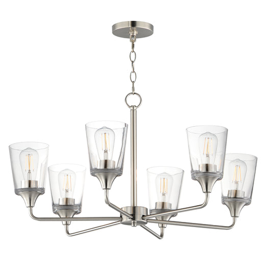 Hudson 6-Light Chandelier Satin Nickel by Maxim Lighting