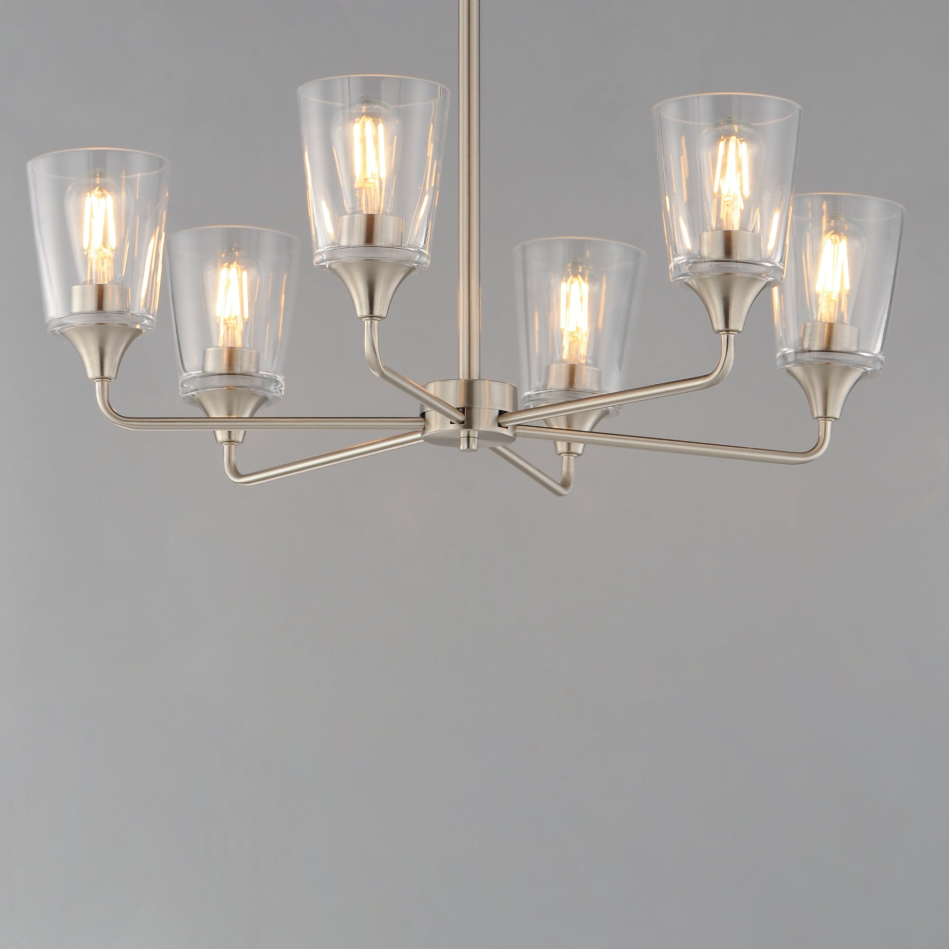 Hudson 6-Light Chandelier Satin Nickel by Maxim Lighting
