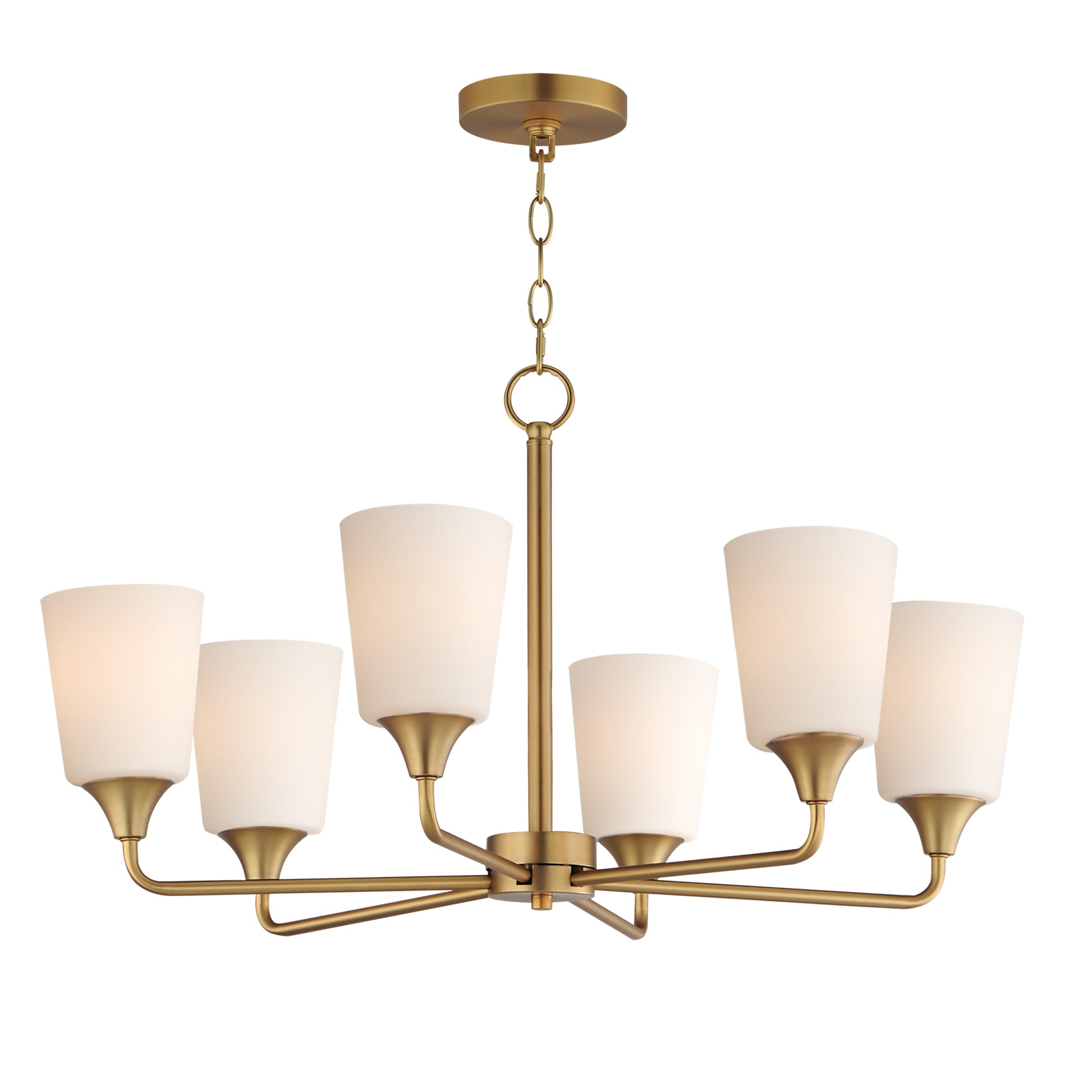 Hudson 6-Light Chandelier Natural Aged Brass by Maxim Lighting