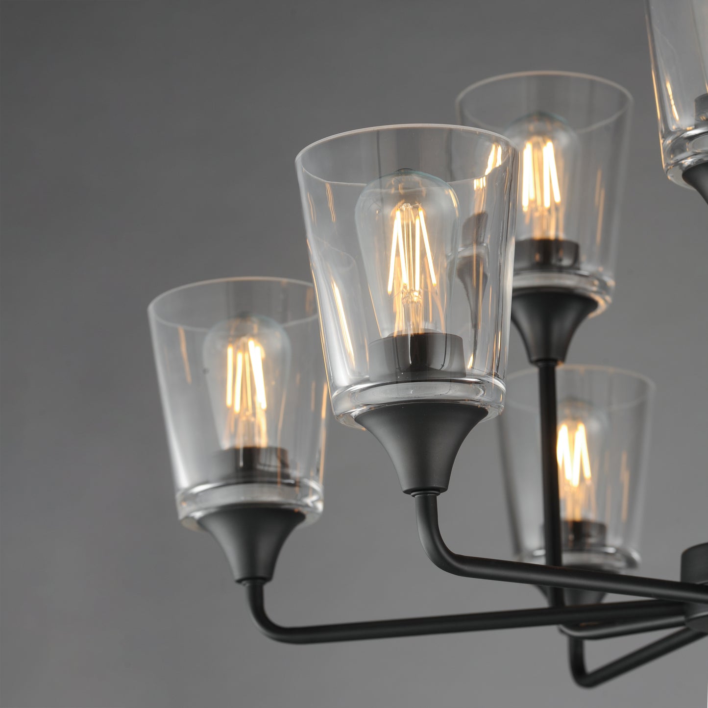 Hudson 9-Light Two-Tier Chandelier Black by Maxim Lighting