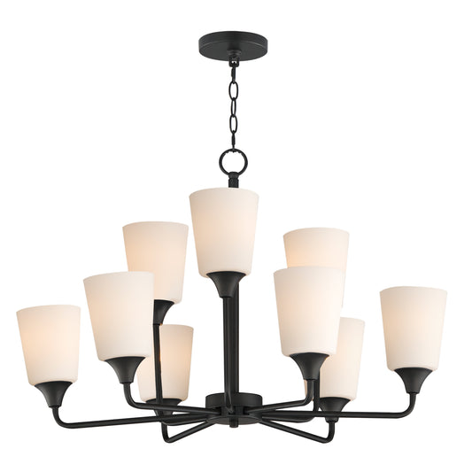 Hudson 9-Light Chandelier Black by Maxim Lighting