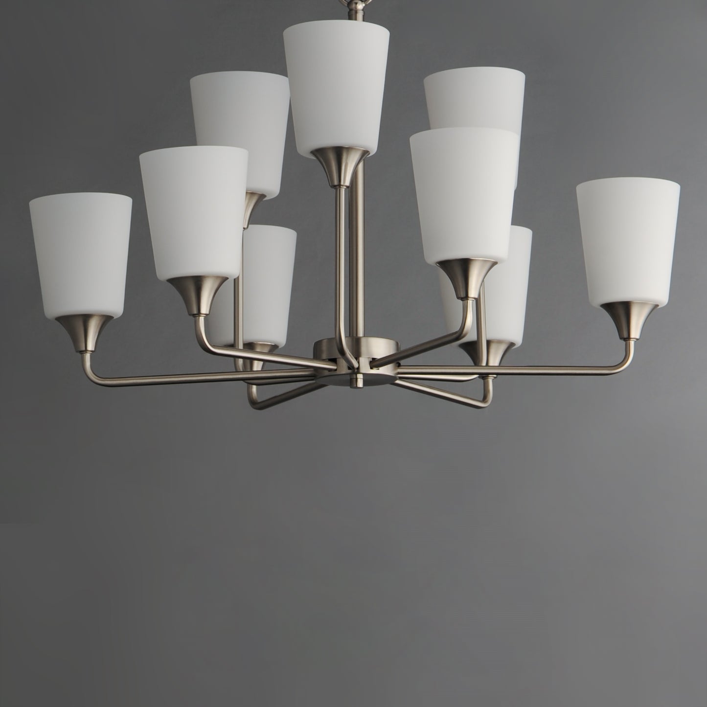 Hudson 9-Light Chandelier Satin Nickel by Maxim Lighting
