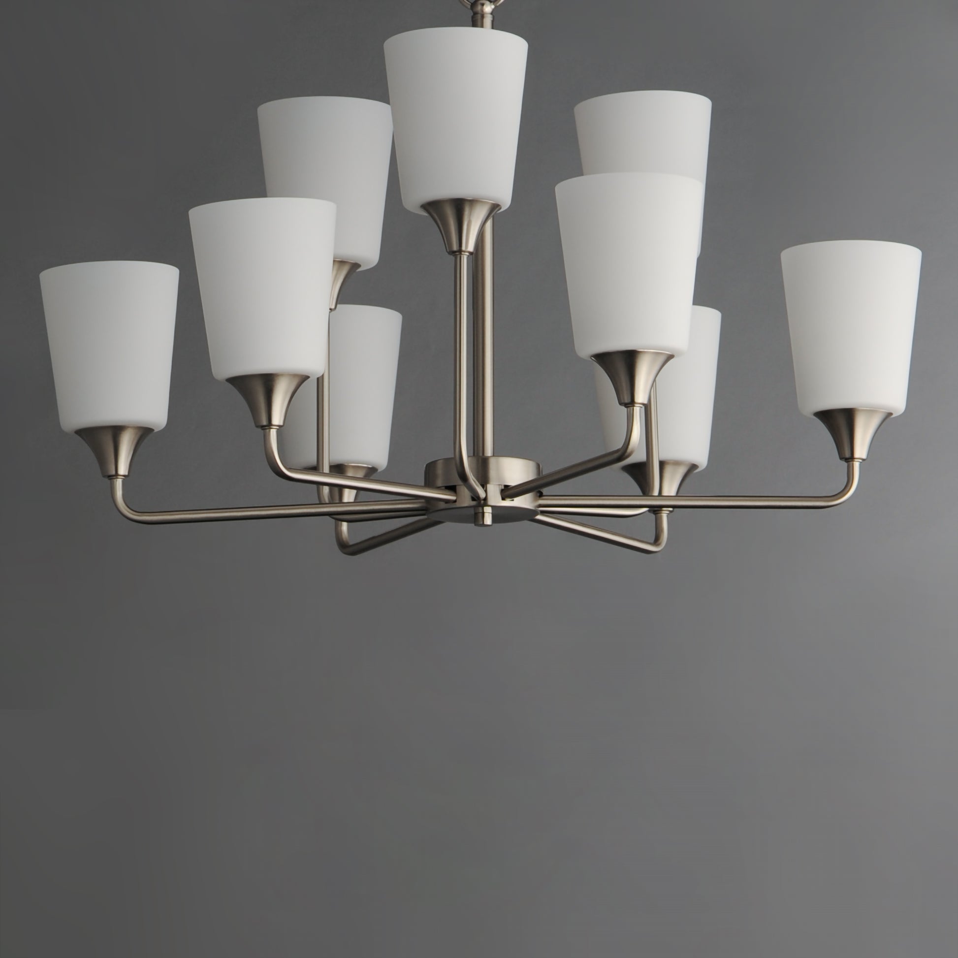 Hudson 9-Light Chandelier Satin Nickel by Maxim Lighting