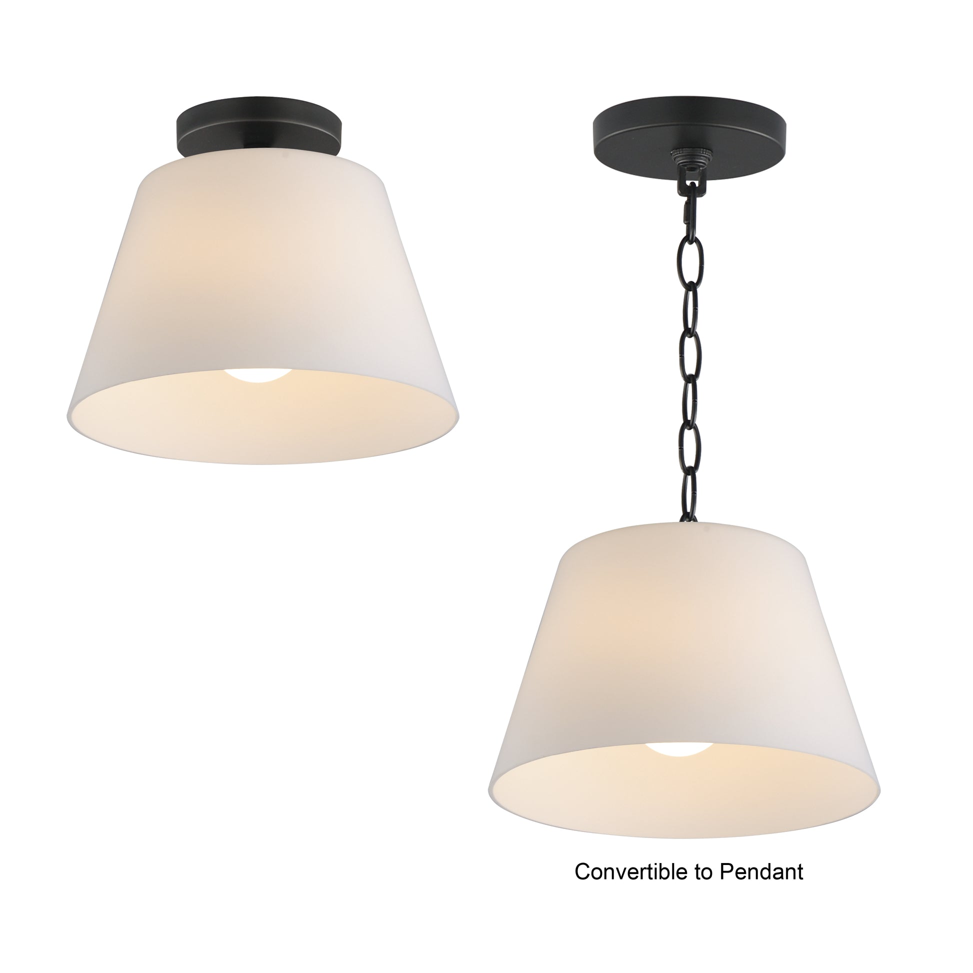 Hudson Semi-Flush Mount/Pendant Black by Maxim Lighting