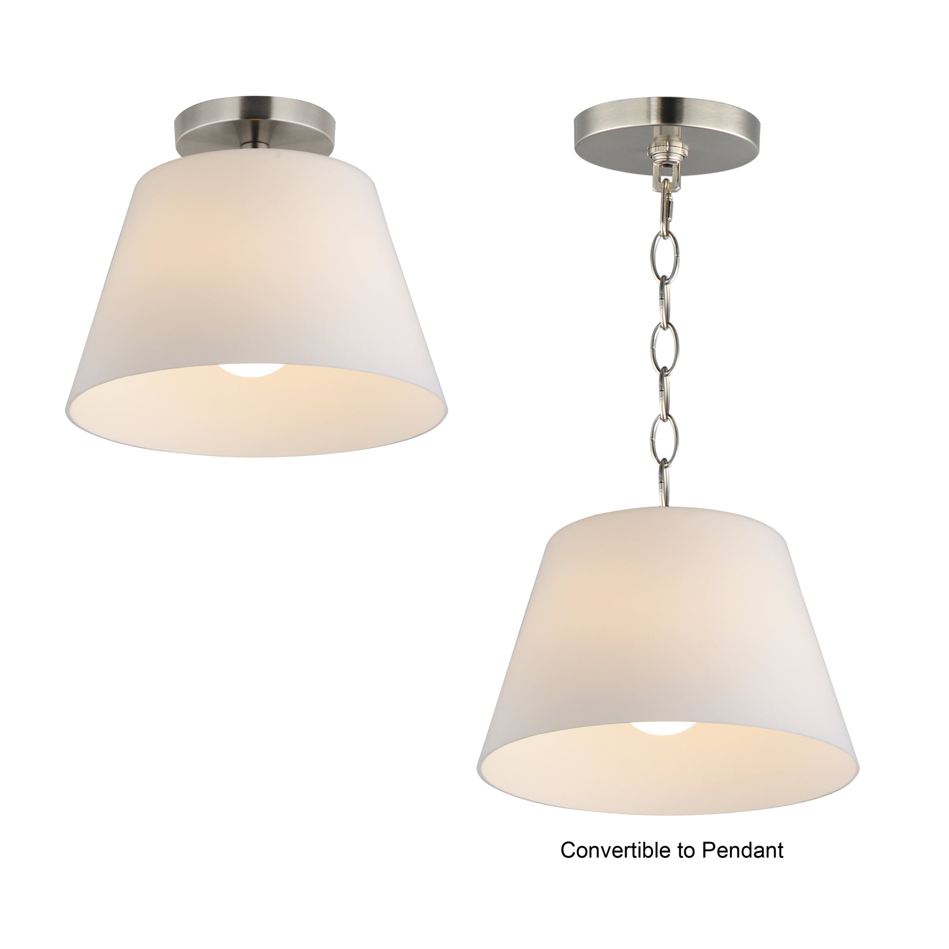 Hudson Semi-Flush Mount/Pendant Satin Nickel by Maxim Lighting