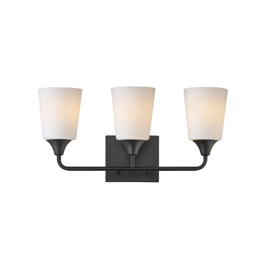 Hudson 3-Light Bath Vanity Black by Maxim Lighting