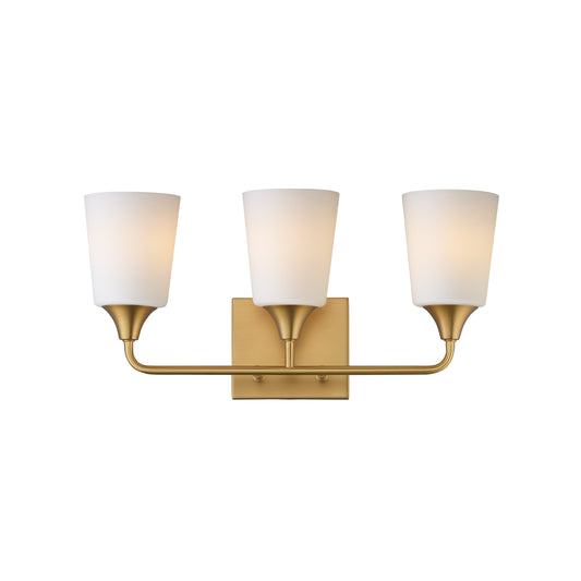 Hudson 3-Light Bath Vanity Natural Aged Brass by Maxim Lighting