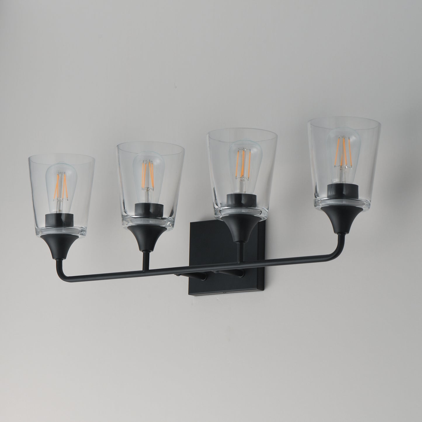 Hudson 4-Light Bath Vanity Black by Maxim Lighting