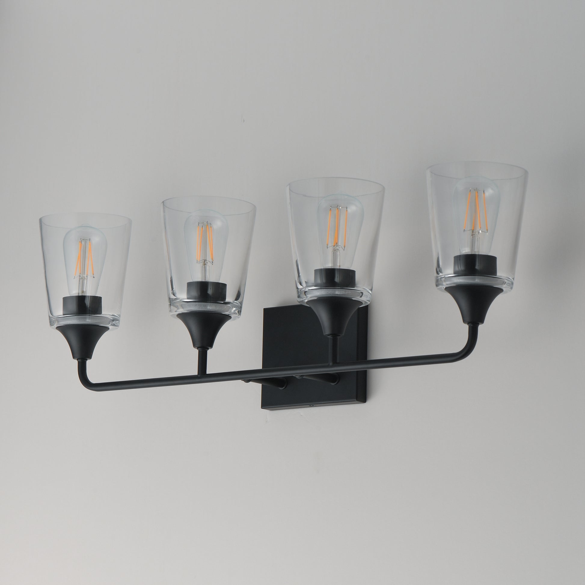 Hudson 4-Light Bath Vanity Black by Maxim Lighting