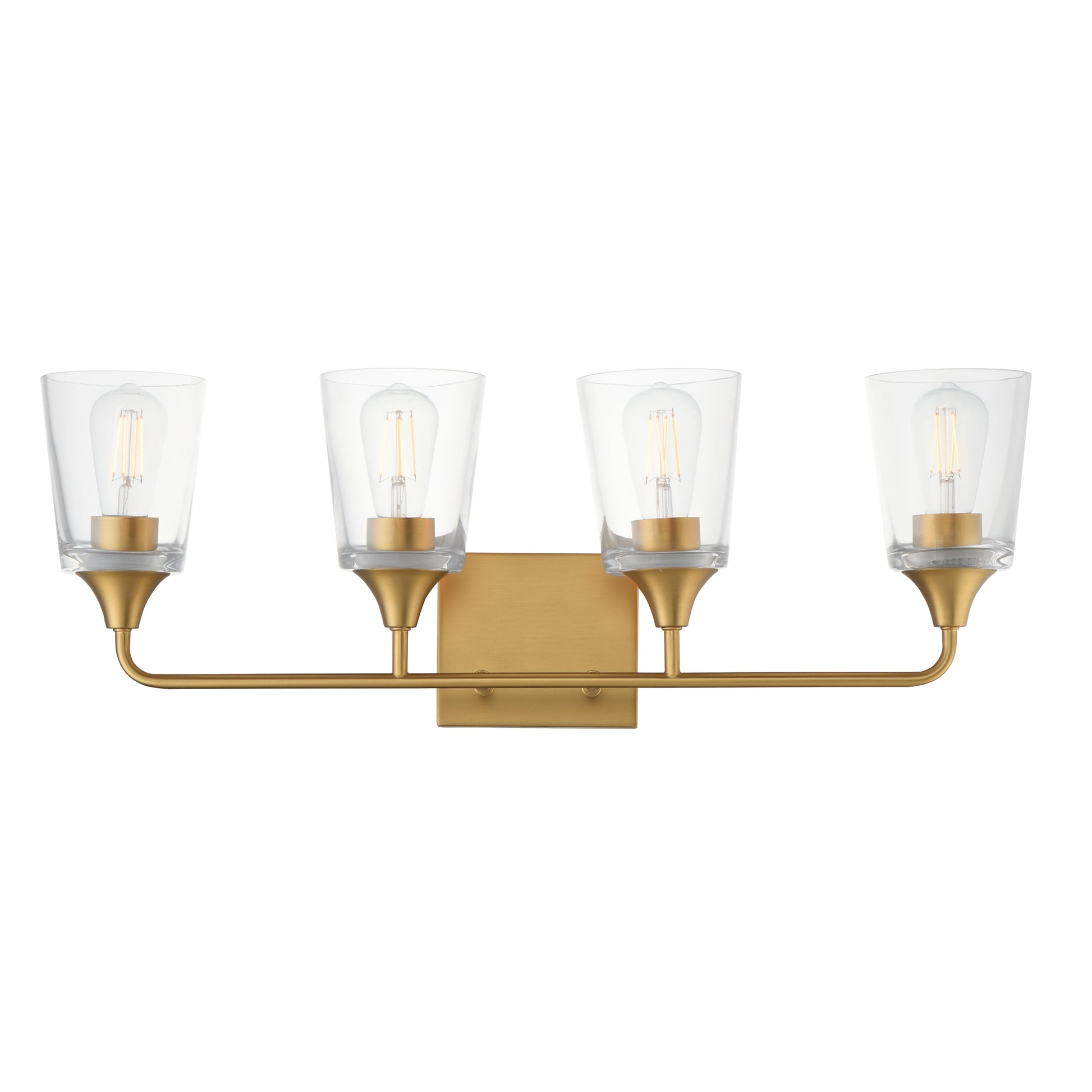 Hudson 4-Light Bath Vanity Natural Aged Brass by Maxim Lighting