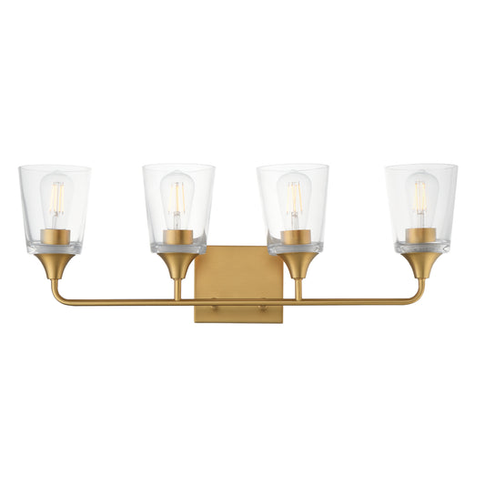 Hudson 4-Light Bath Vanity Natural Aged Brass by Maxim Lighting