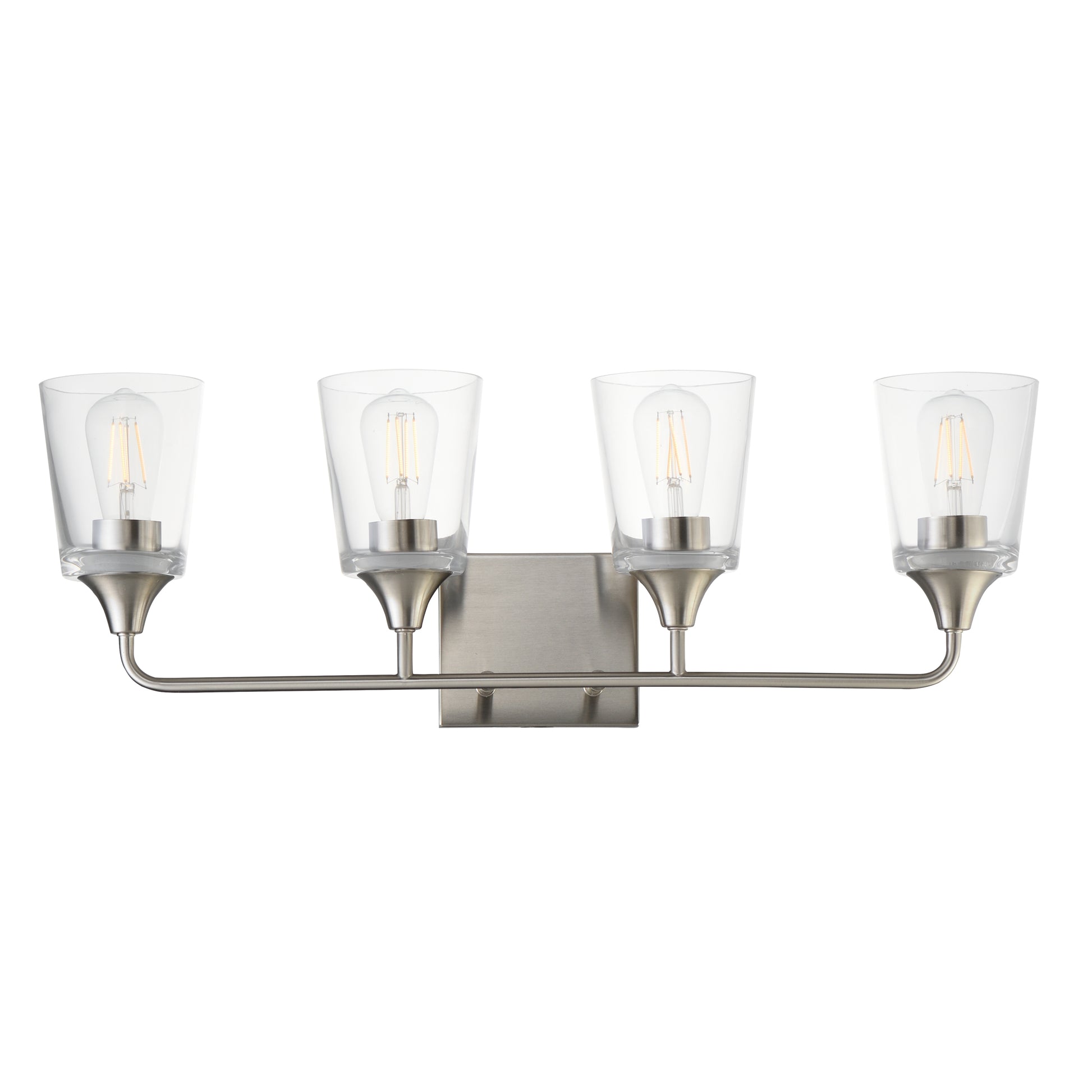 Hudson 4-Light Bath Vanity Satin Nickel by Maxim Lighting