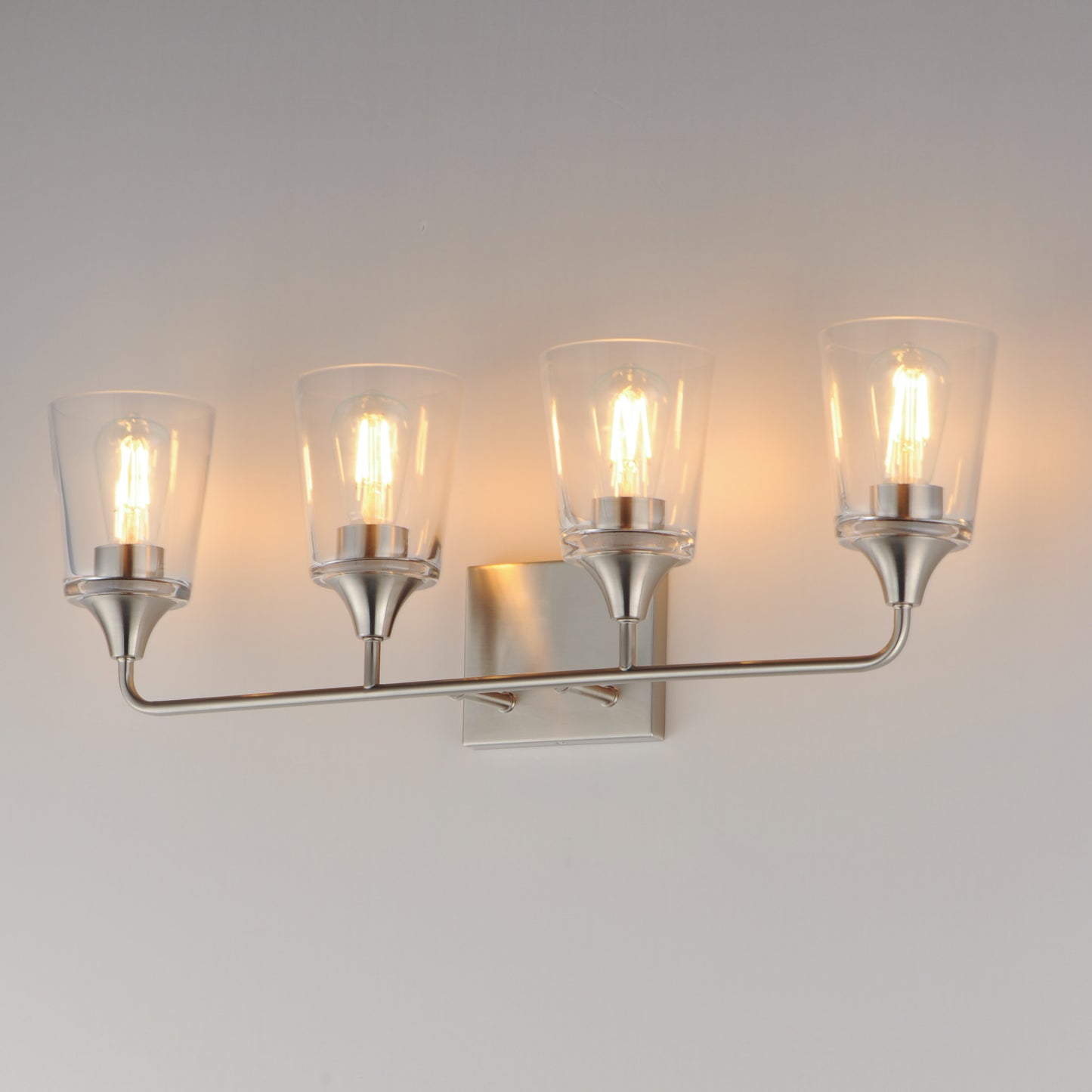 Hudson 4-Light Bath Vanity Satin Nickel by Maxim Lighting