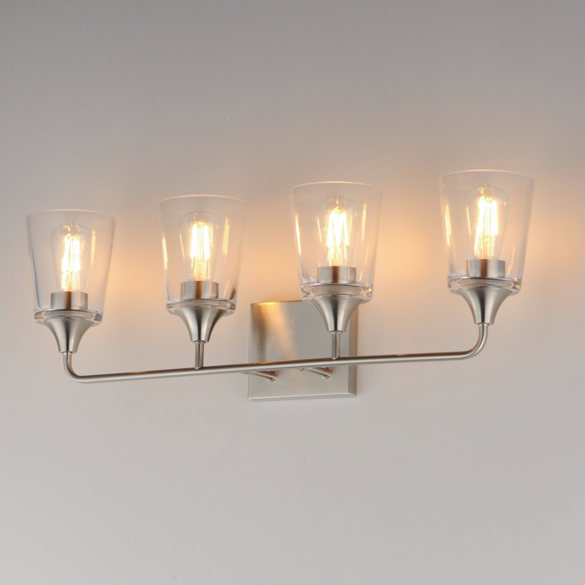 Hudson 4-Light Bath Vanity Satin Nickel by Maxim Lighting