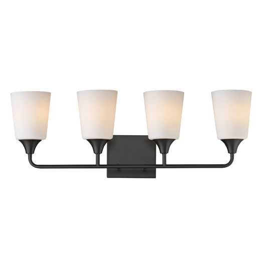 Hudson 4-Light Bath Vanity Black by Maxim Lighting