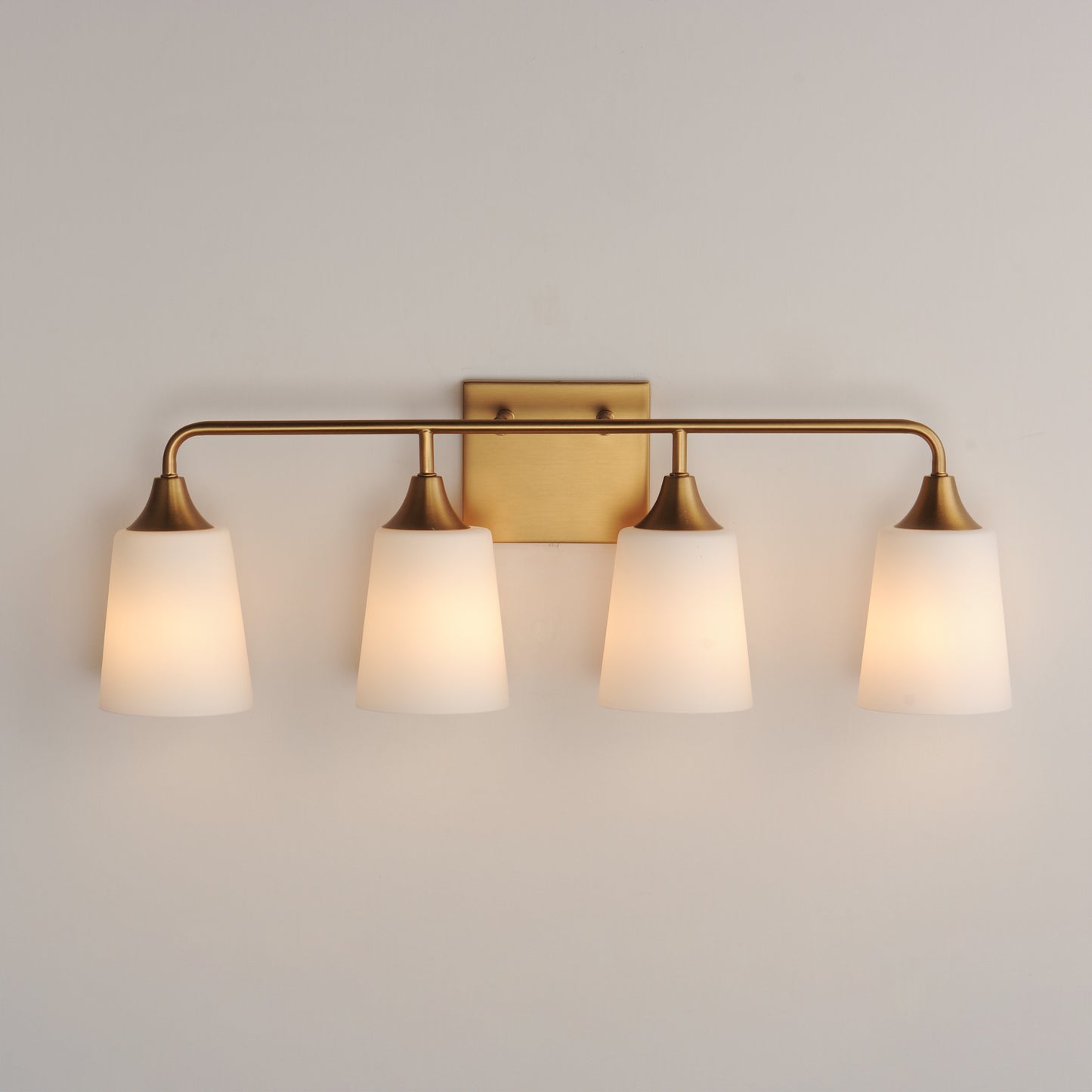 Hudson 4-Light Bath Vanity Natural Aged Brass by Maxim Lighting