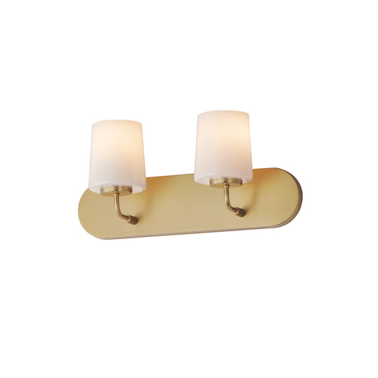 Durham 2-Light Strip Bath Vanity Natural Aged Brass by Maxim Lighting