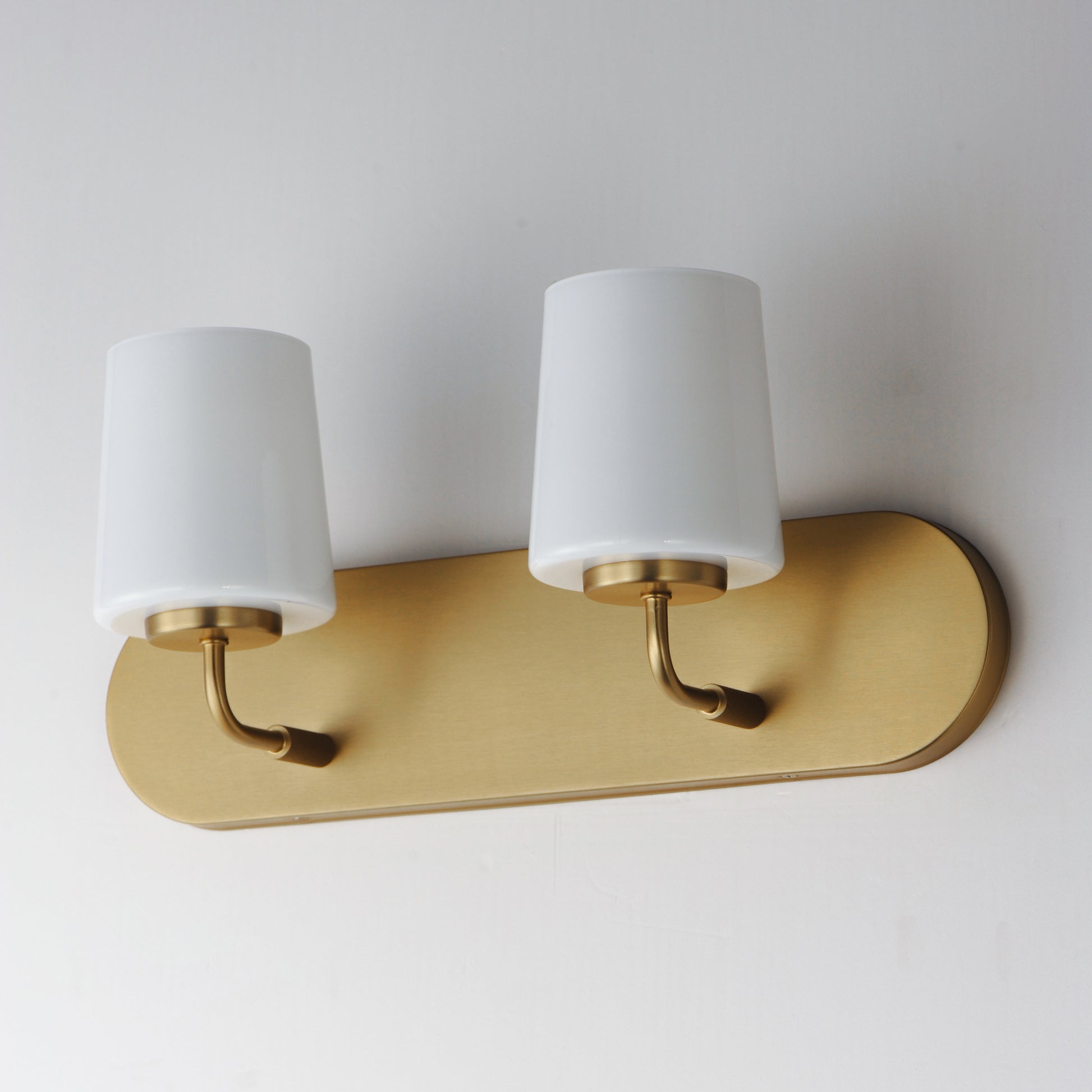 Durham 2-Light Strip Bath Vanity Natural Aged Brass by Maxim Lighting