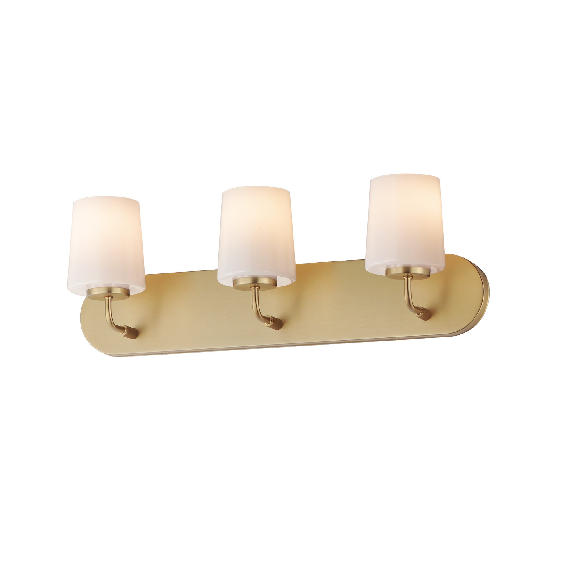Durham 3-Light Strip Bath Vanity Natural Aged Brass by Maxim Lighting
