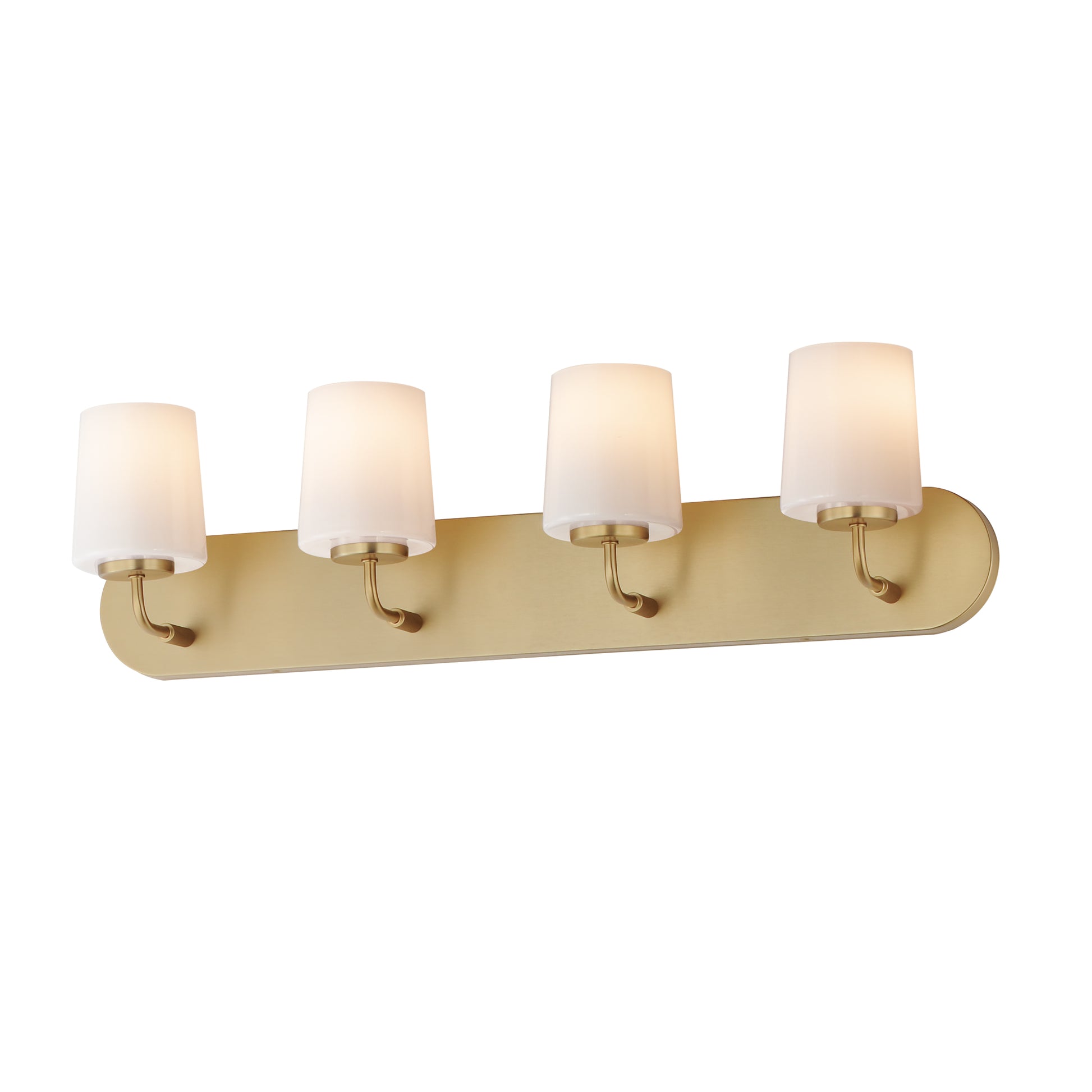 Durham 4-Light Strip Bath Vanity Natural Aged Brass by Maxim Lighting