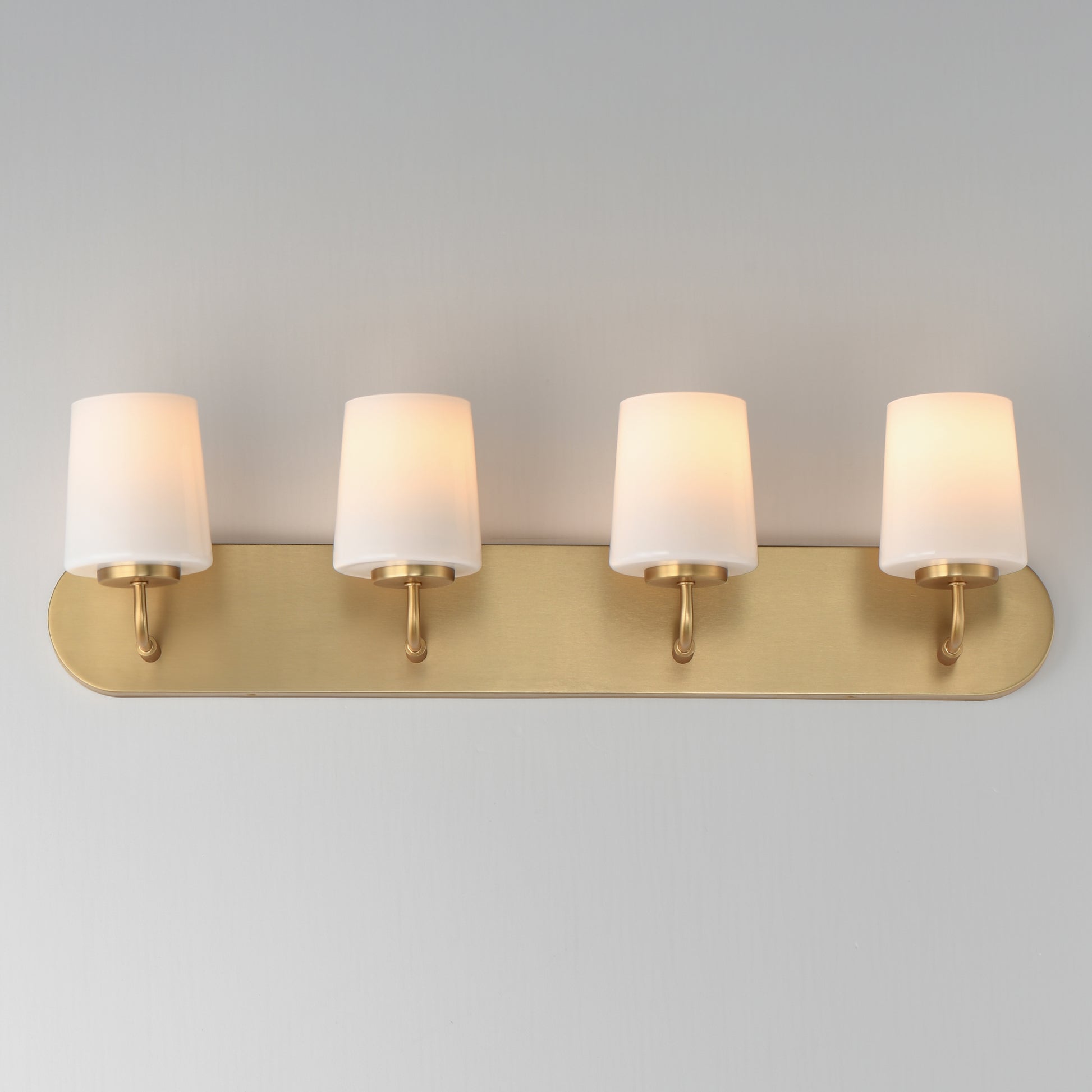 Durham 4-Light Strip Bath Vanity Natural Aged Brass by Maxim Lighting