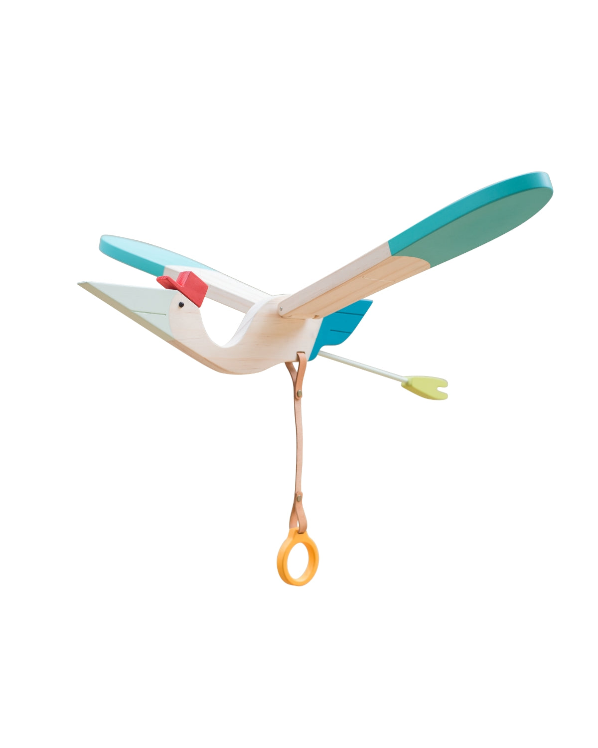 Eguchi Toys Bird Mobile Medium, Blue – on white