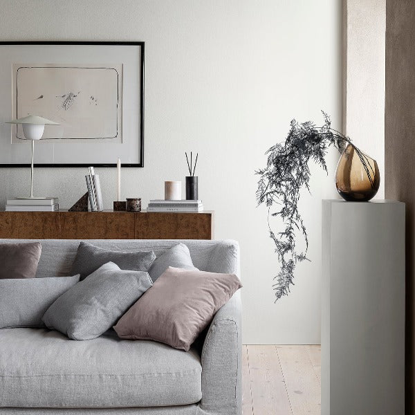 blomus Drop Handblown Colored Glass Vase Small 6.5" x 4.9", Smoke