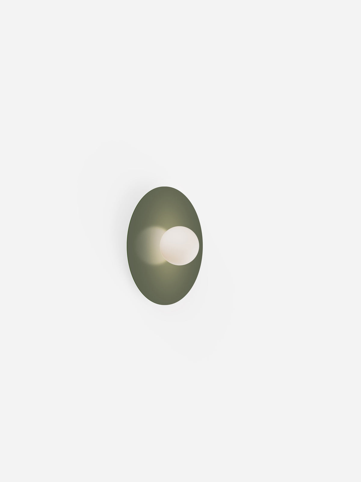 Pablo Designs Bola Disc Colors flush mount – 12" Moss disc
