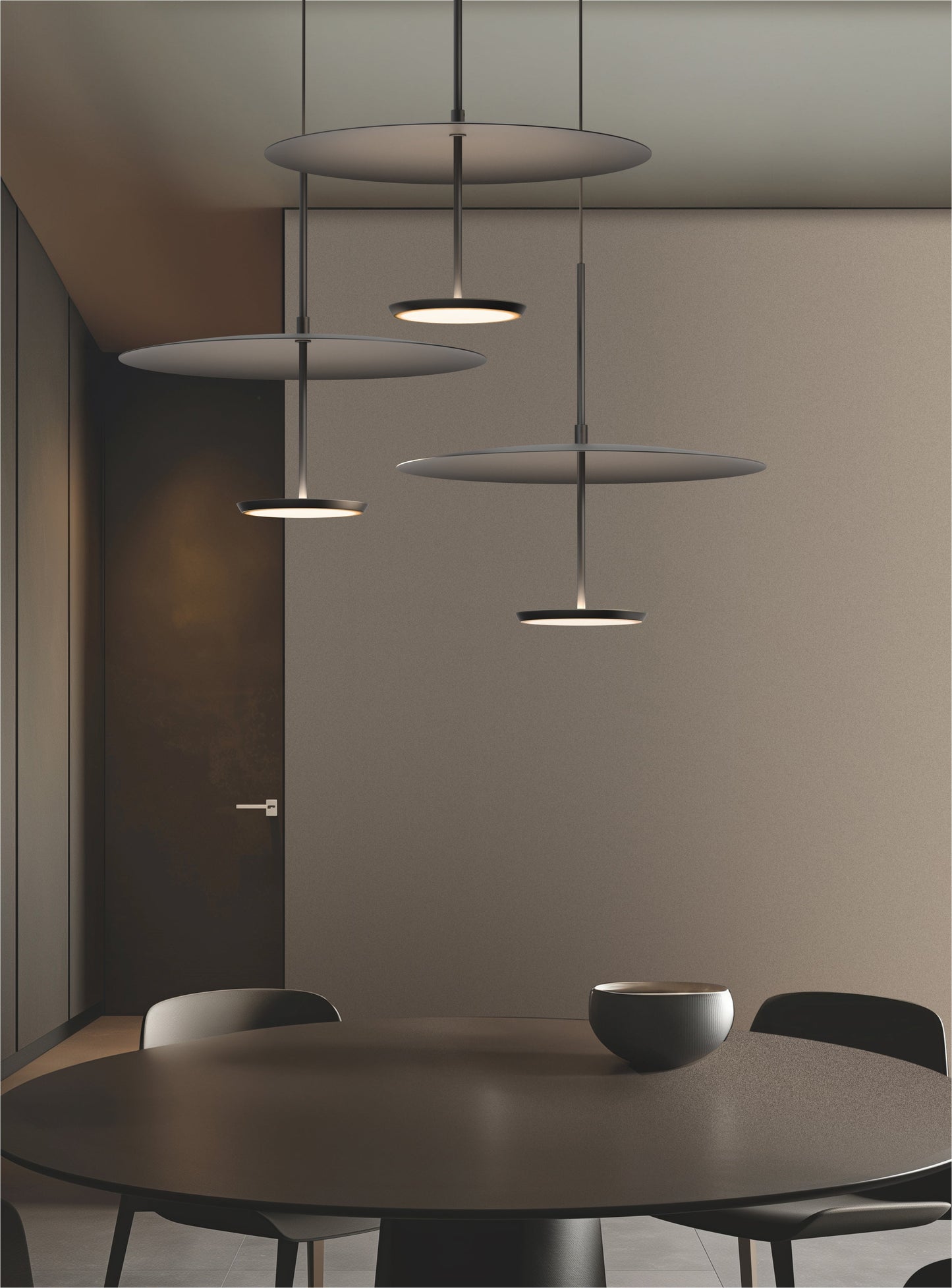 Pablo Designs Sky Dome Metal Pendant Light 18" - Aluminum + Black