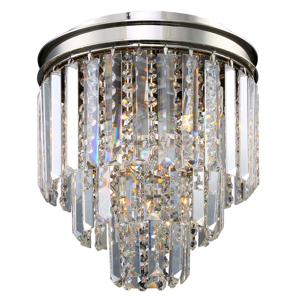 Carousel Flushmount 6-Light in Chrome 1312CH by StarFire Crystal