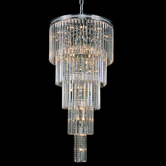 Carousel Chandelier 46-Light in Chrome 1328CH by StarFire Crystal