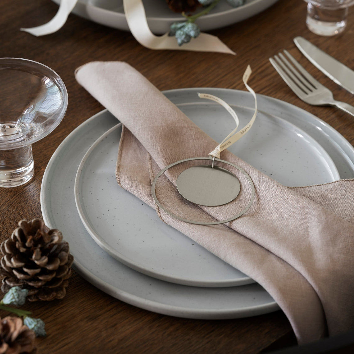 Kitai Modern Silver Ornament Ring Set Of 4 Blomus 67103