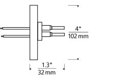 Visual Comfort Monorail 4 Round Direct End Power Feed Antique Bronze