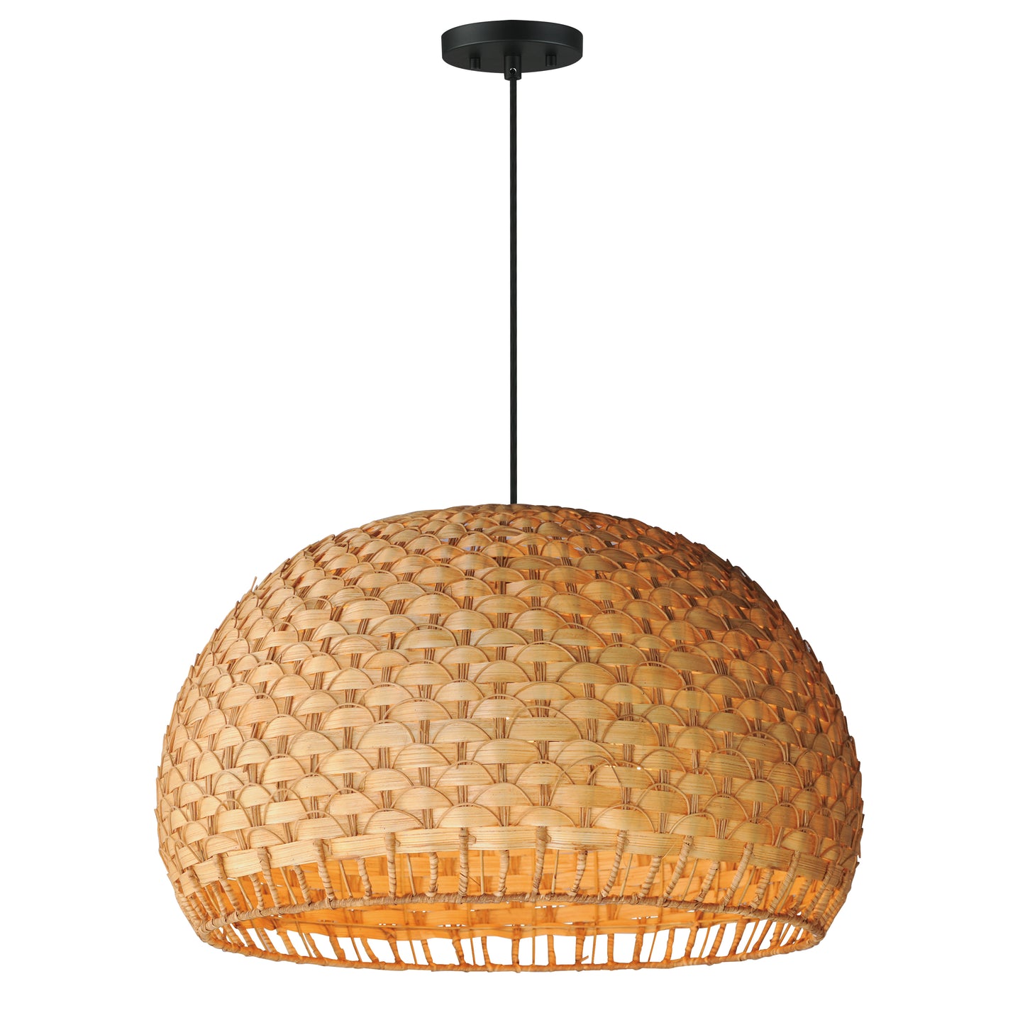 Tahiti 30" 3-Light Pendant Black by Maxim Lighting