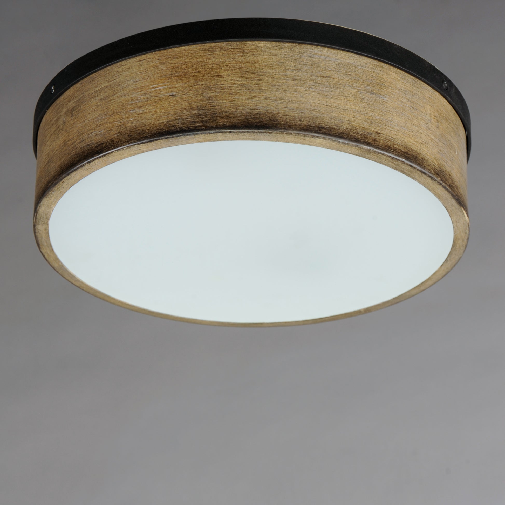 Franklin 2-Light Flush Mount Driftwood/Black by Maxim Lighting