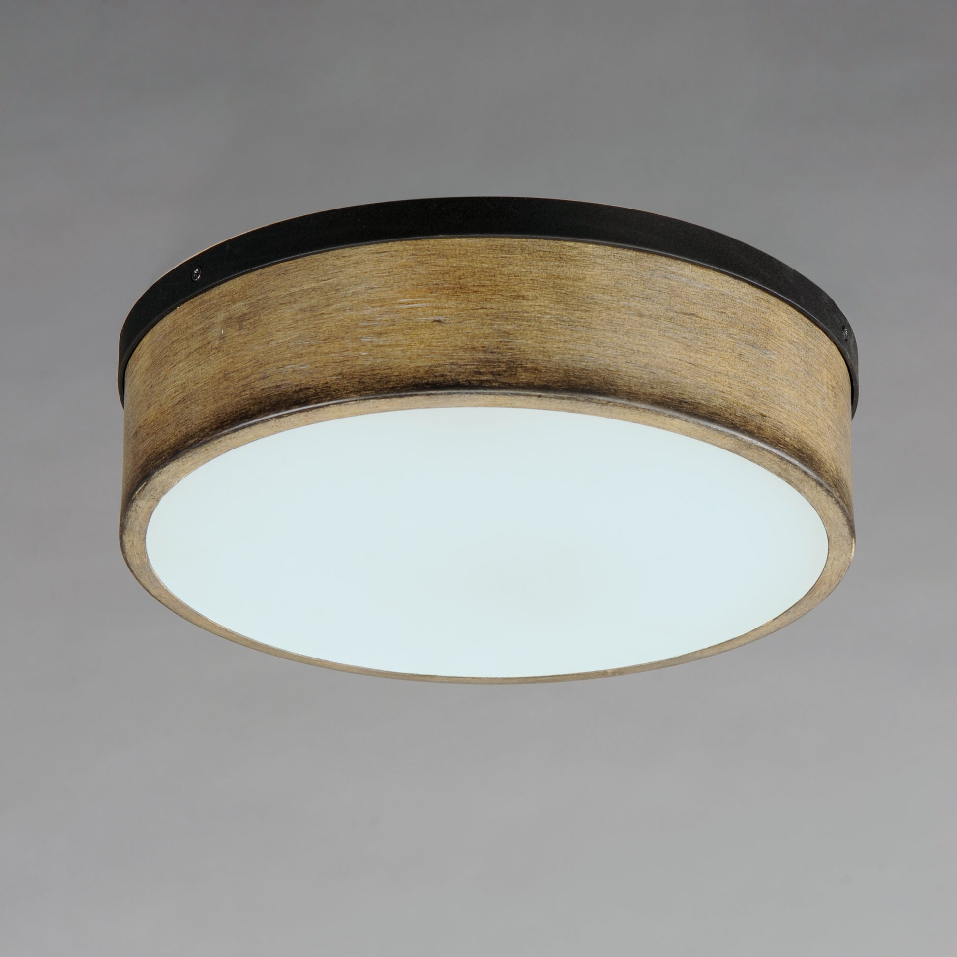 Franklin 2-Light Flush Mount Driftwood/Black by Maxim Lighting