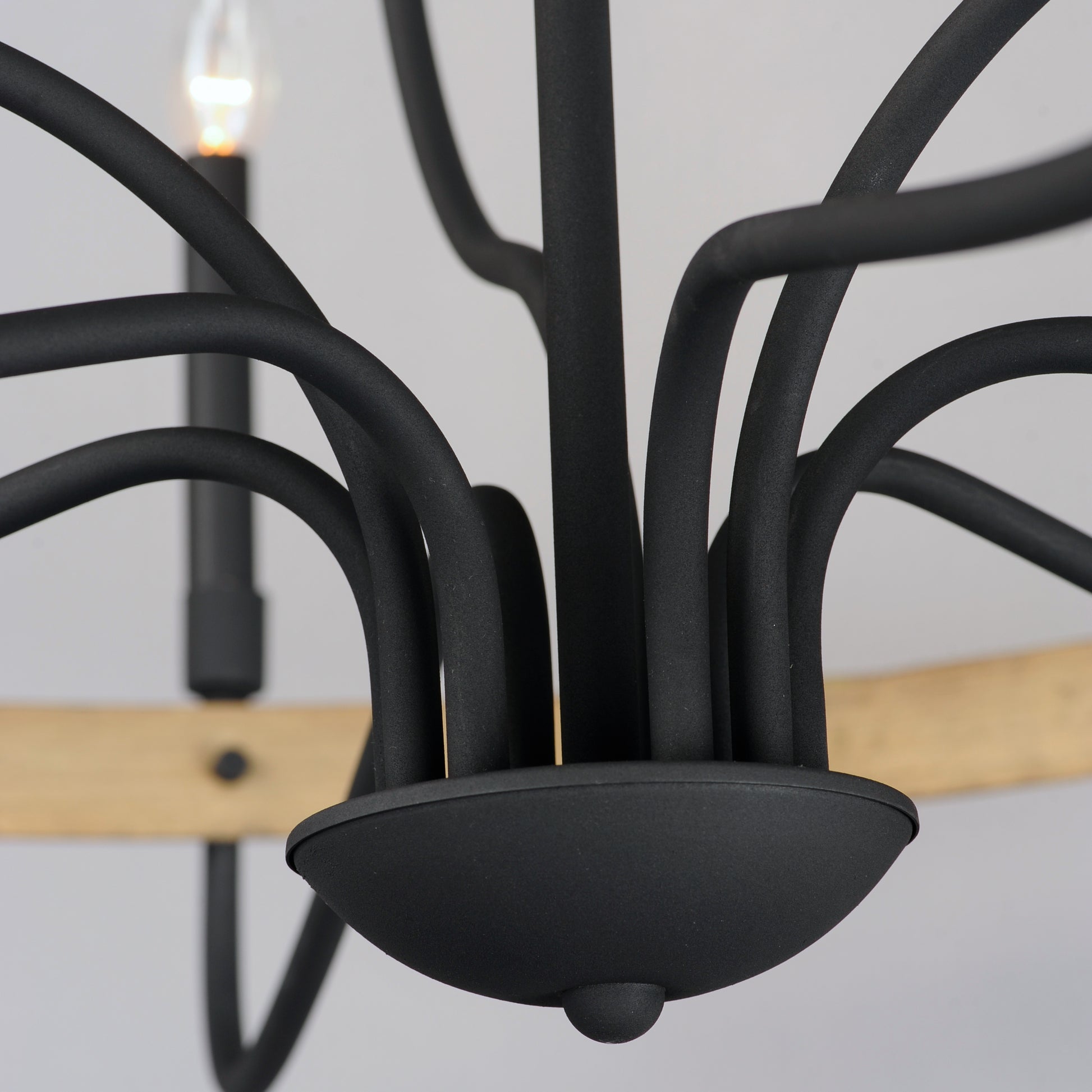 Franklin 9-Light Chandelier Driftwood/Black by Maxim Lighting