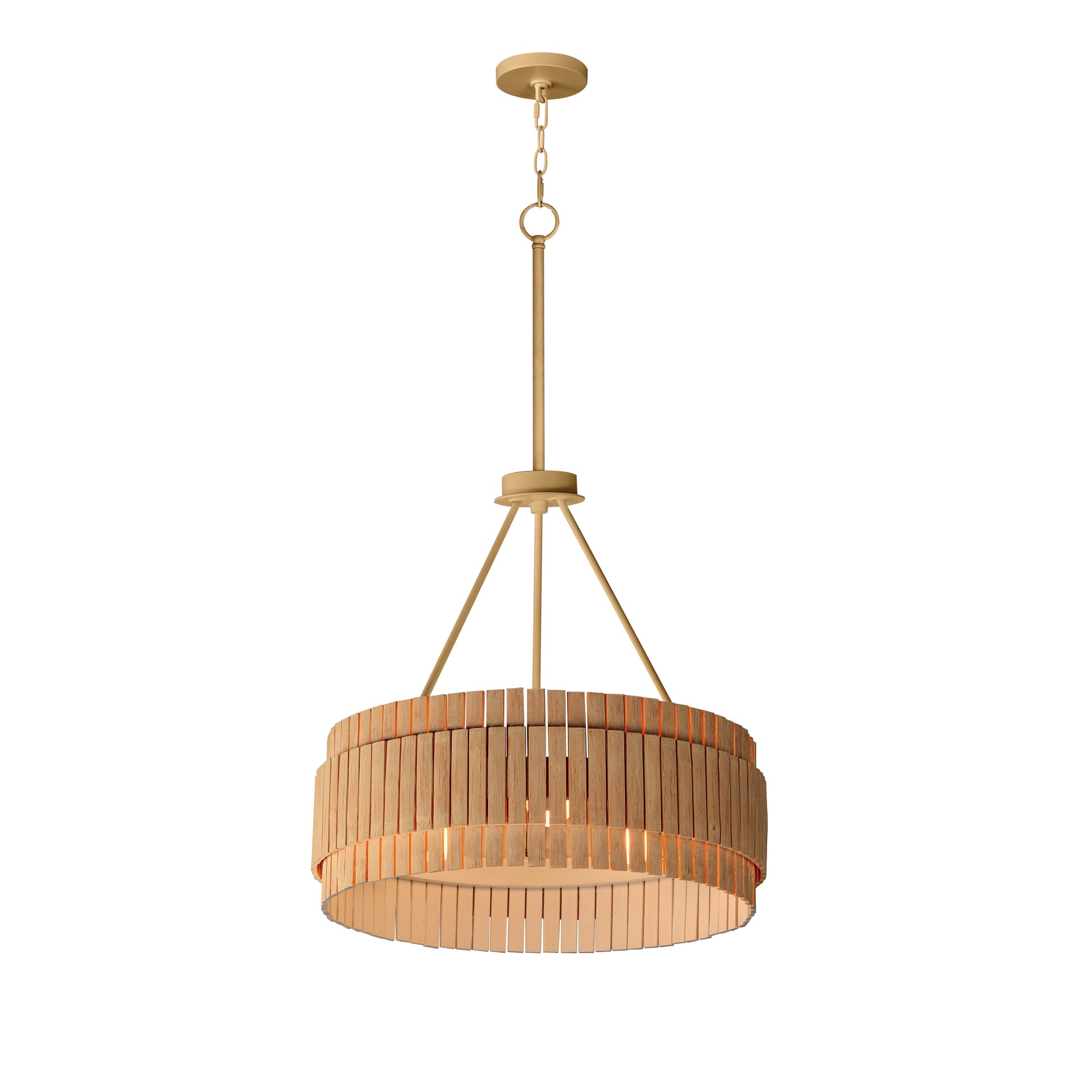 Satori 3-Light Chandelier Natural Aged Brass by Maxim Lighting