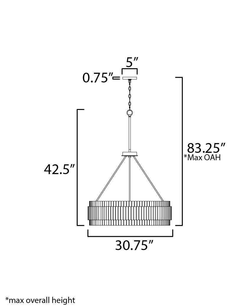 Satori 6-Light Chandelier Ecru by Maxim Lighting