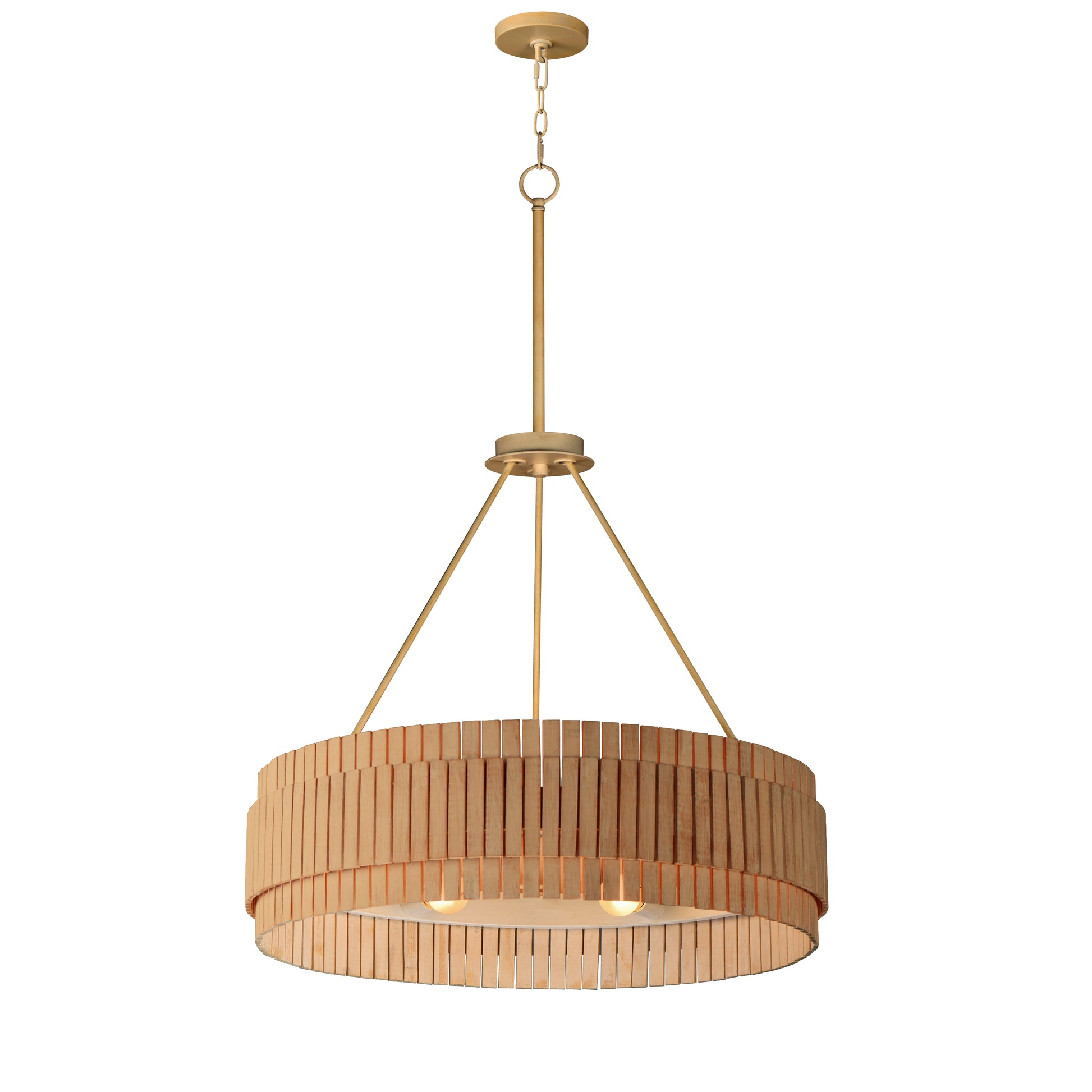 Satori 6-Light Chandelier Natural Aged Brass by Maxim Lighting
