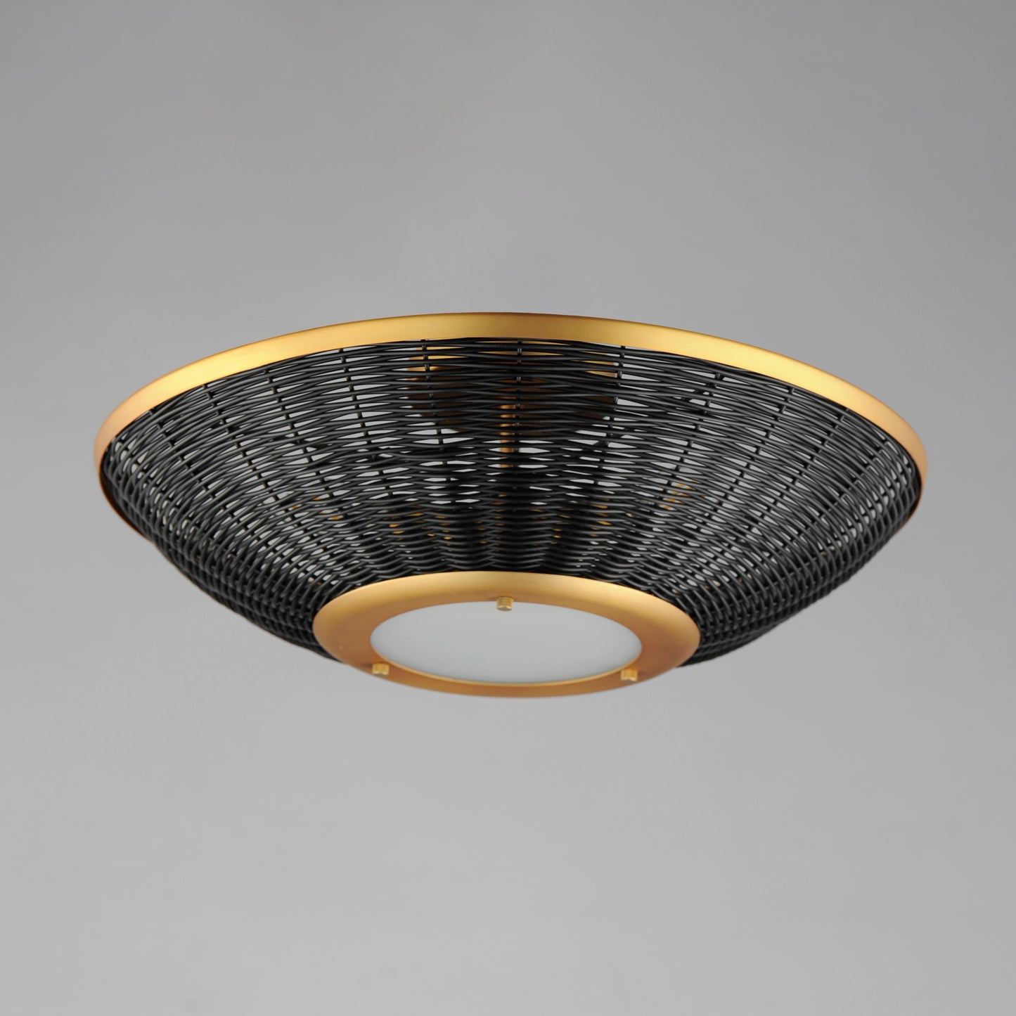 Rattan 20" Wall Sconce/Semi Flush Mount Natural Aged Brass by Maxim Lighting