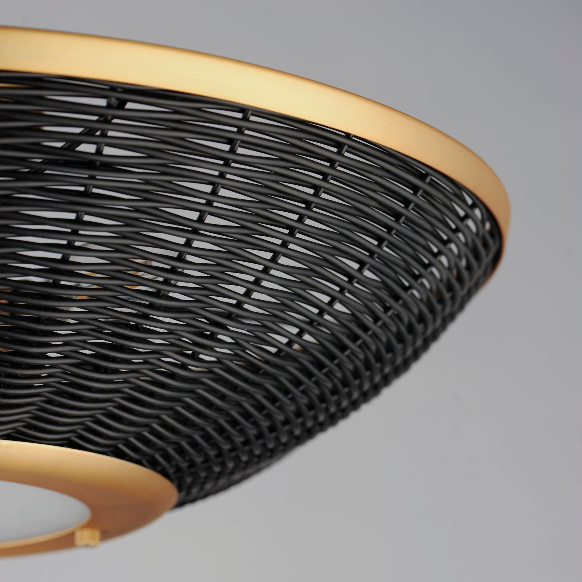 Rattan 20" Wall Sconce/Semi Flush Mount Natural Aged Brass by Maxim Lighting