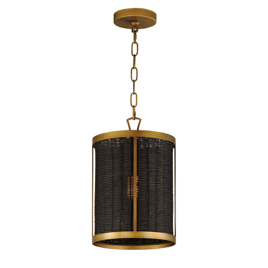 Rattan Pendant Natural Aged Brass by Maxim Lighting
