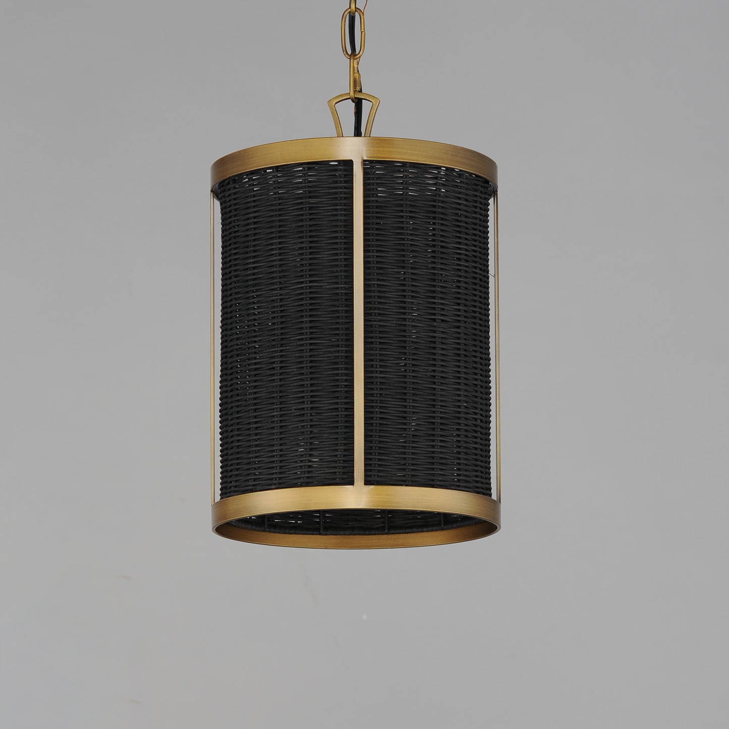 Rattan Pendant Natural Aged Brass by Maxim Lighting