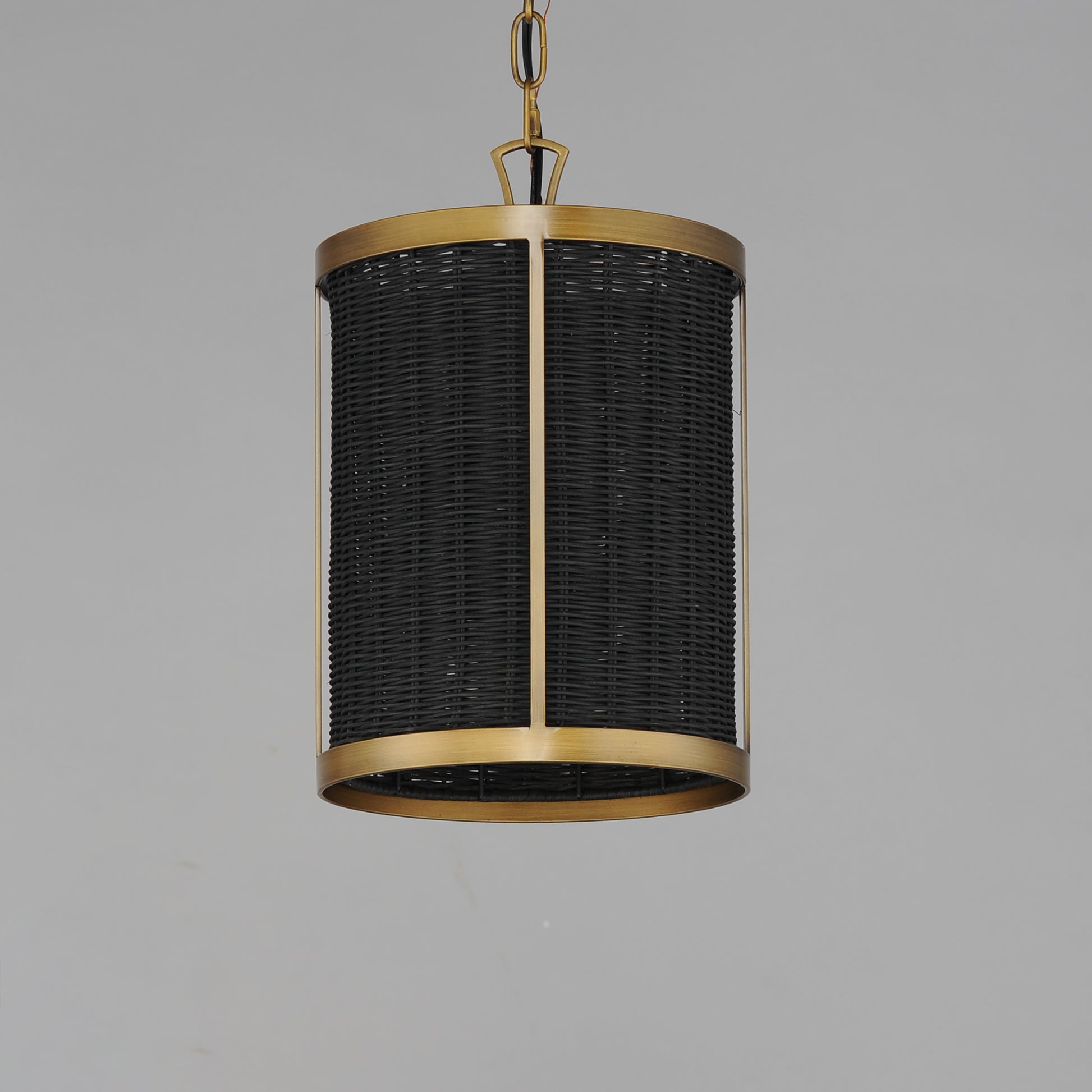 Rattan Pendant Natural Aged Brass by Maxim Lighting