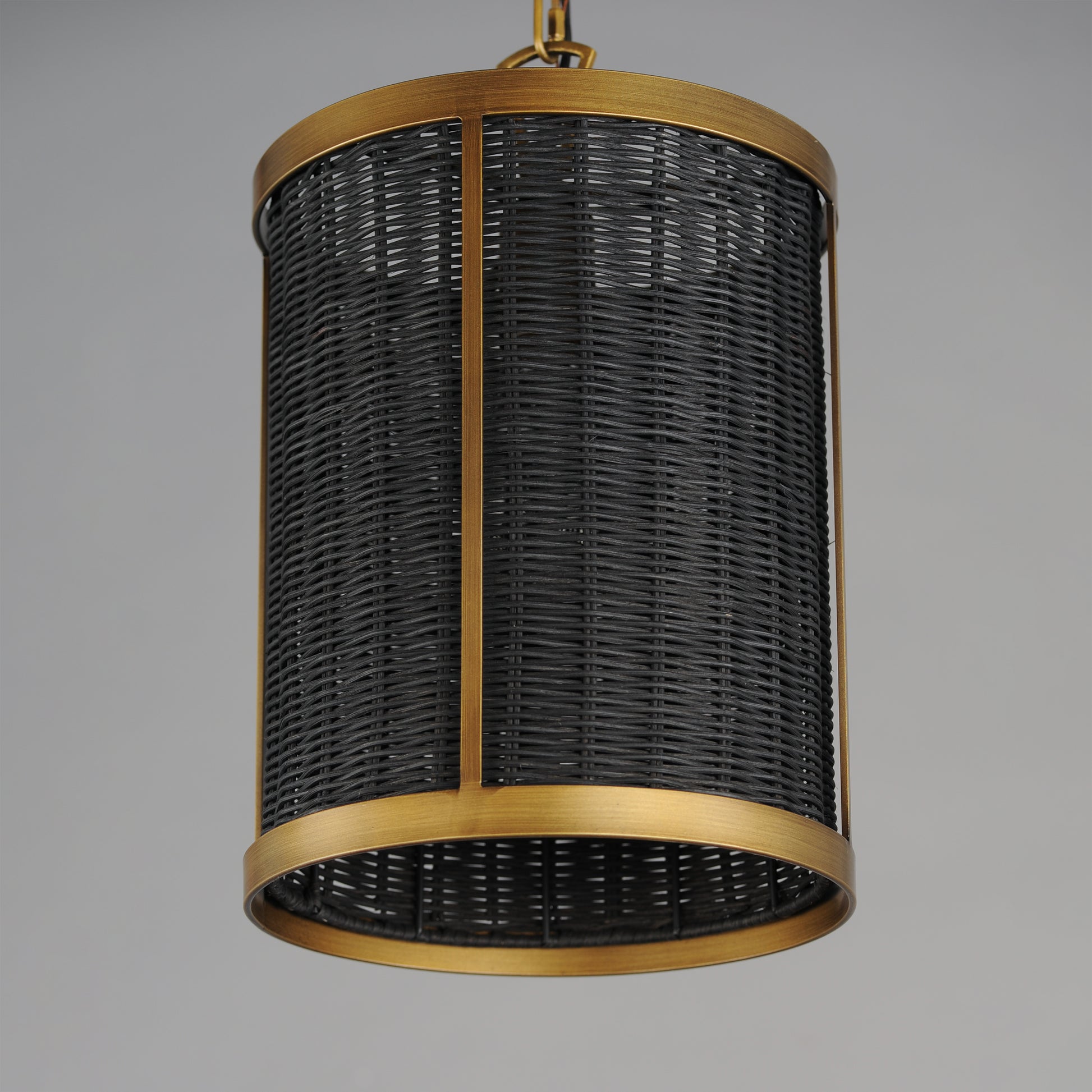 Rattan Pendant Natural Aged Brass by Maxim Lighting
