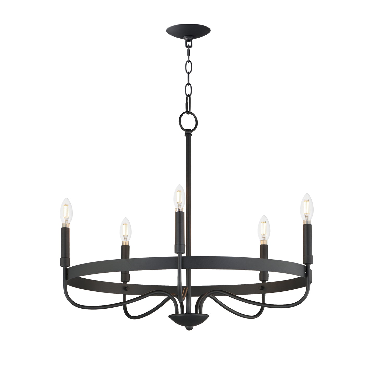 Frankie 5-Light Chandelier Black by Maxim Lighting